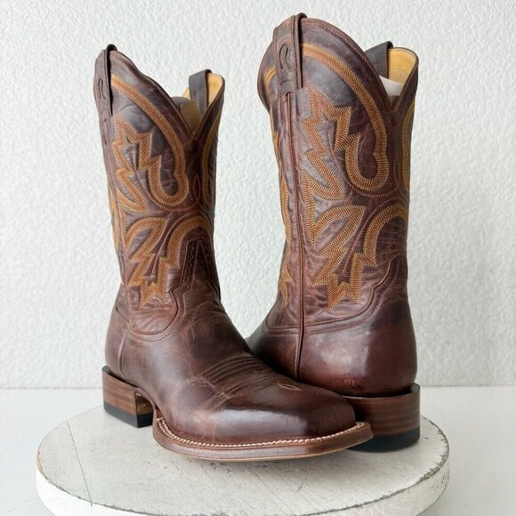 NEW Rod Patrick Mens Cowboy Boots Size 8.5D Perro Loco Brown Western Square Toe - Picture 12 of 12